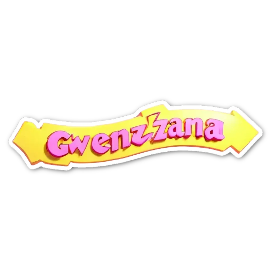 A sticker of the name Gwenzana.