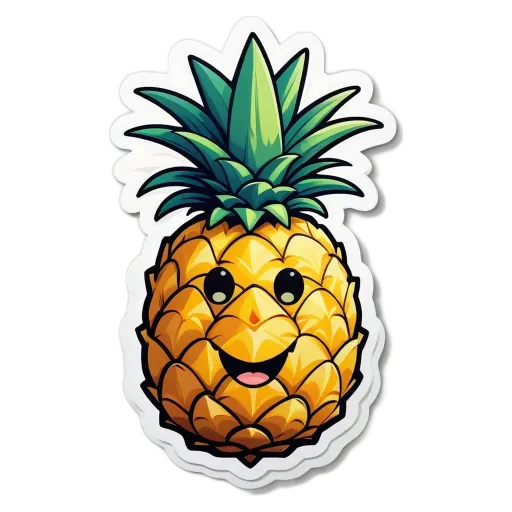 A pineapple that is on a black background.