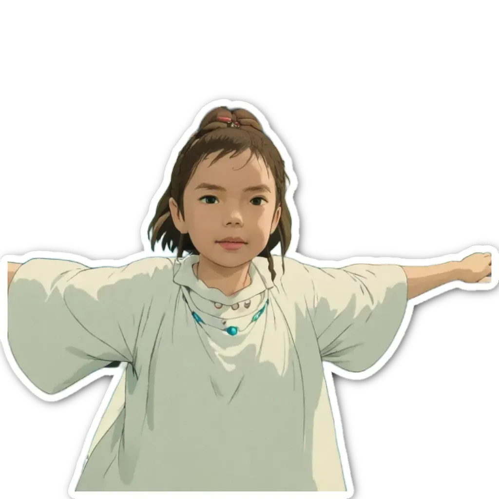 A girl with her arm up in the air.