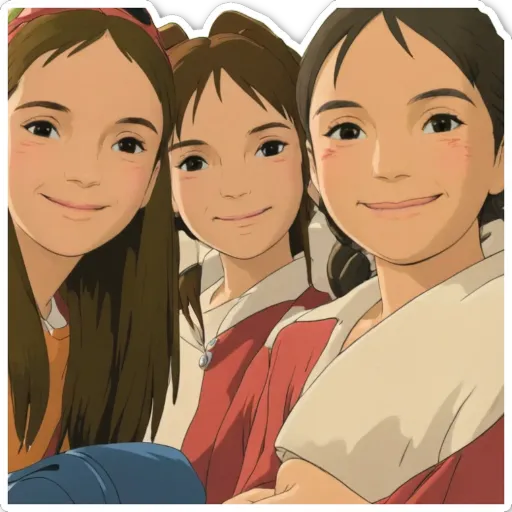 Three girls are smiling at the camera.