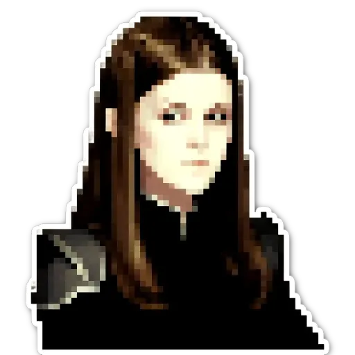 A girl with long hair that is colored brown.