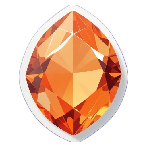 An orange diamond shape with white edges and a black background.