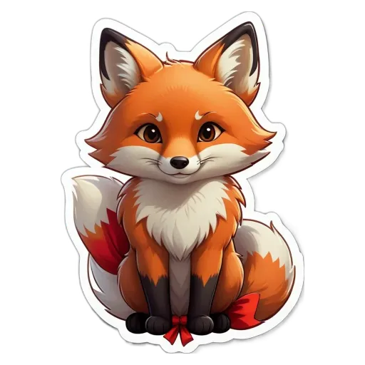 A cartoon image of a fox with a bow tie.