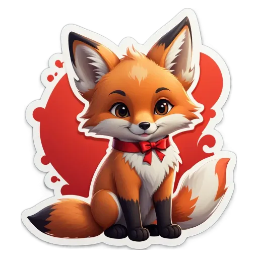 A cartoon image of a fox wearing a bow tie.