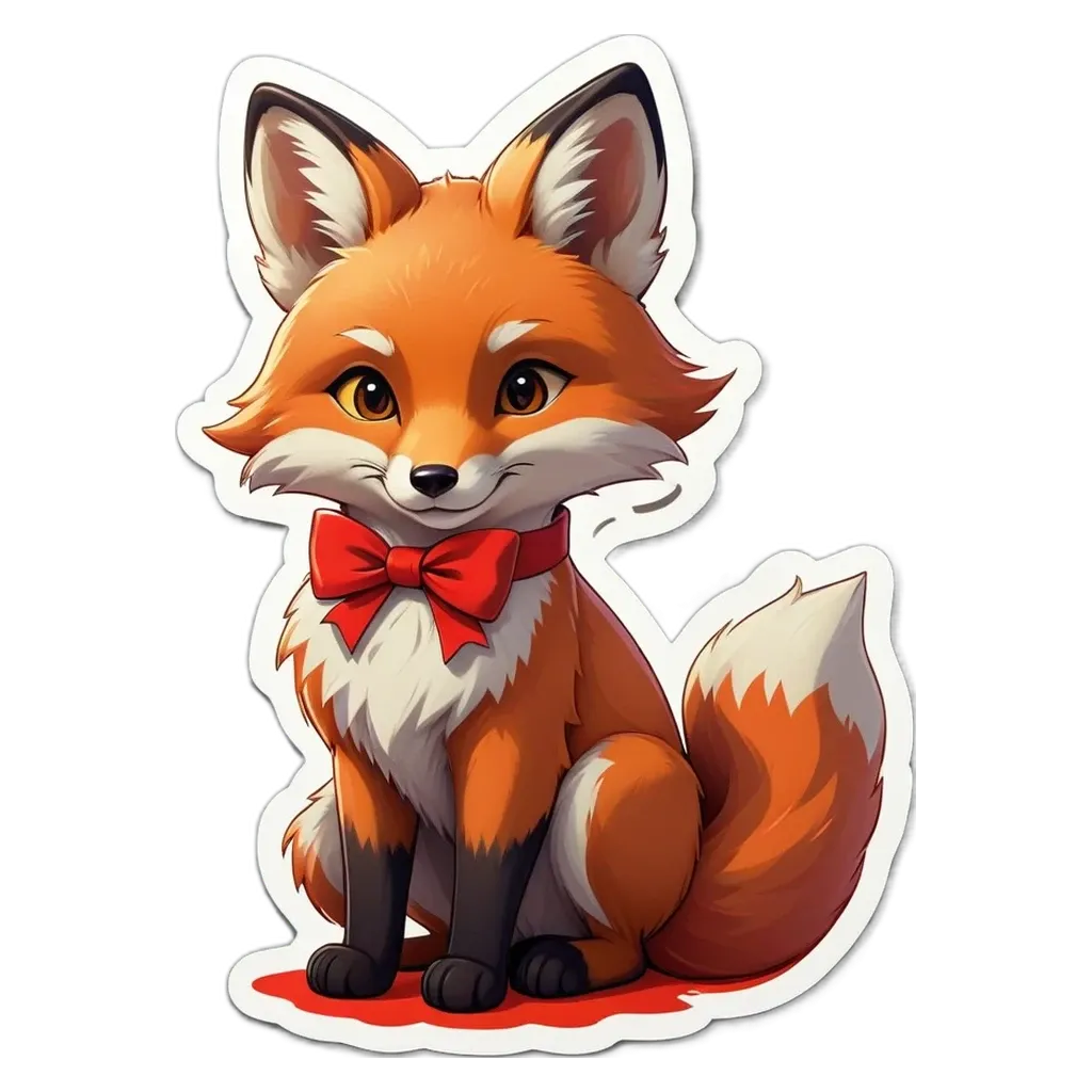 A cartoon image of a fox wearing a bow tie.