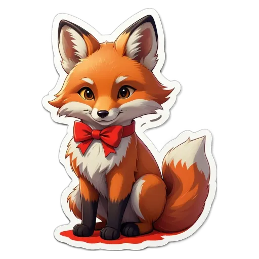 A cartoon image of a fox wearing a bow tie.