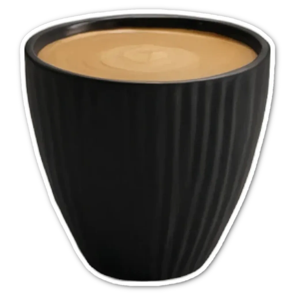 A black and white photo of a coffee cup.