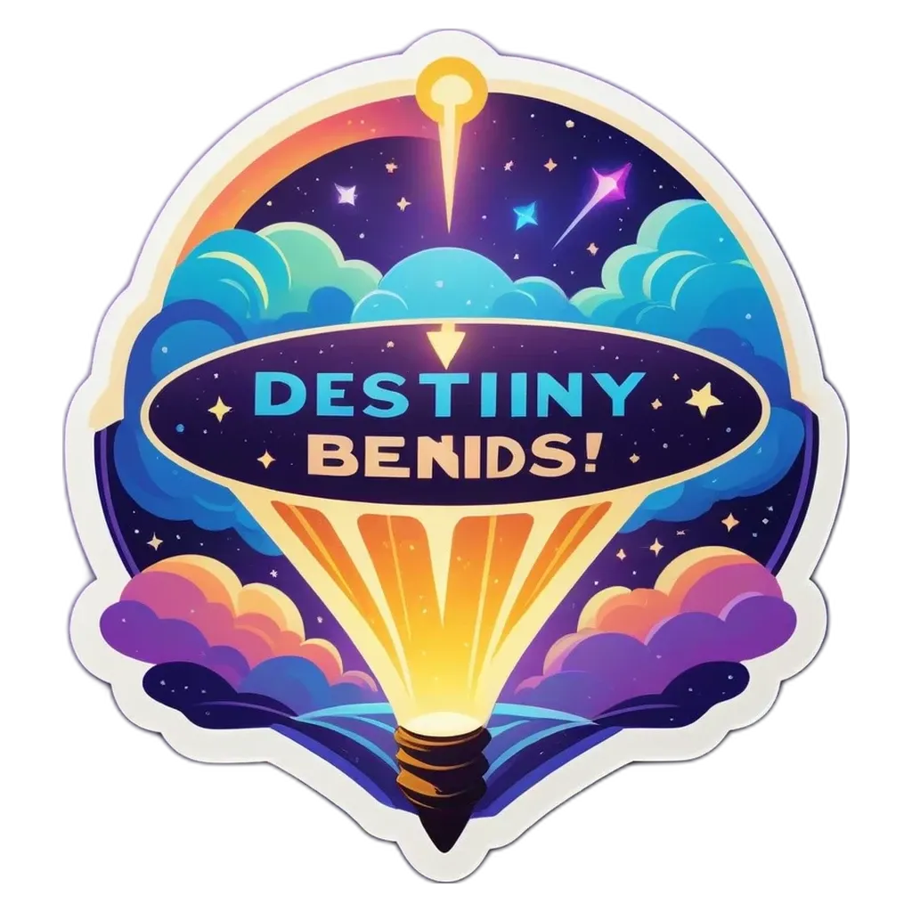 A cartoon logo for a game called Destiny Bend's!.