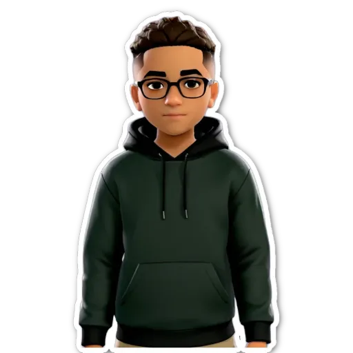 A boy wearing a green hoodie is wearing glasses.