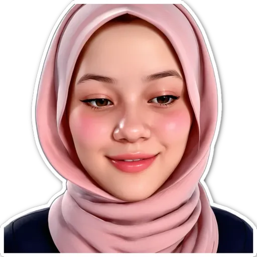 A woman wearing a pink scarf and a head covering is smiling.