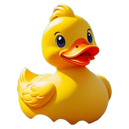 A rubber duck with a black background.