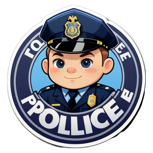 a boy in a police uniform that says police e