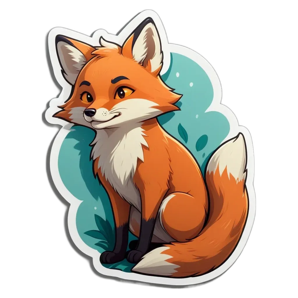 A cartoon image of a fox with a smile.